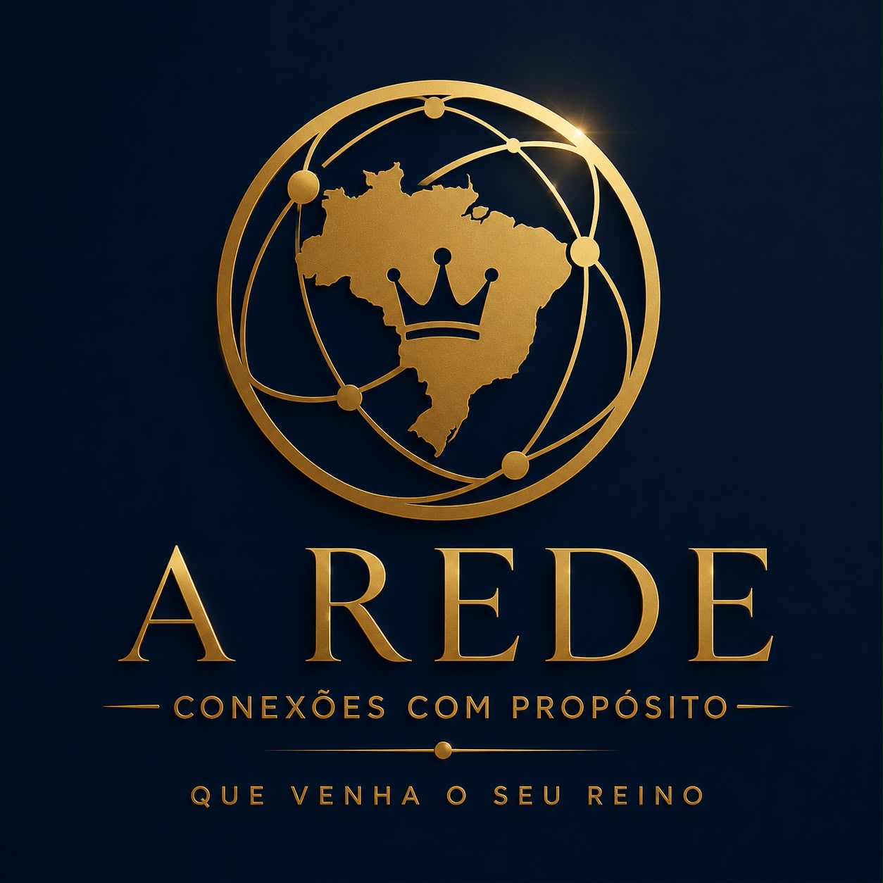 Símbolo de A Rede com mapa do Brasil e conexões
